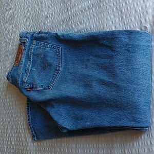 Women's Levis 501 Red Tab Distressed Straight Leg Jean 29x30